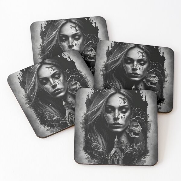 Item preview, Gothic Art - Gothic Beauty Painting - Gothic Horror Artwork designed and sold by ZickDezine.