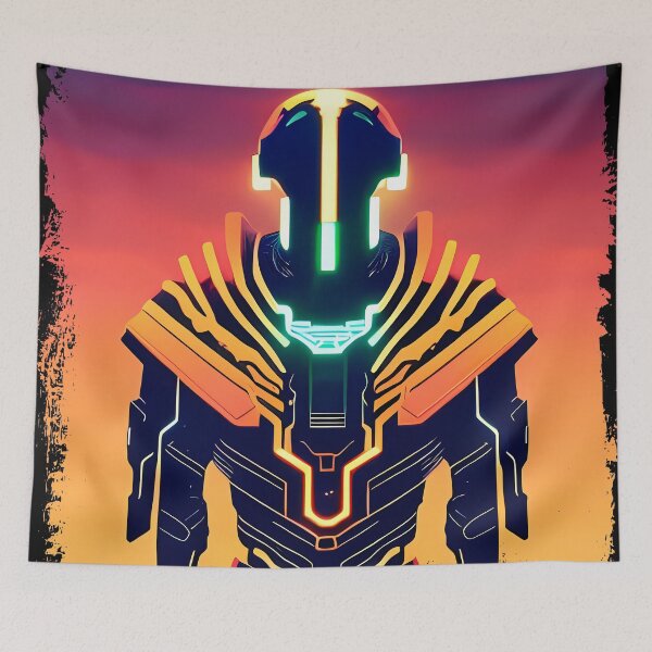 Item preview, Ra Egyptian Sun God Cyberpunk Sticker - Futuristic Design Featuring Ra, the Powerful Deity of Ancient Egypt in a Cyberpunk Style - Perfect for Laptops, Water Bottles, and More! designed and sold by Mytho Merch.