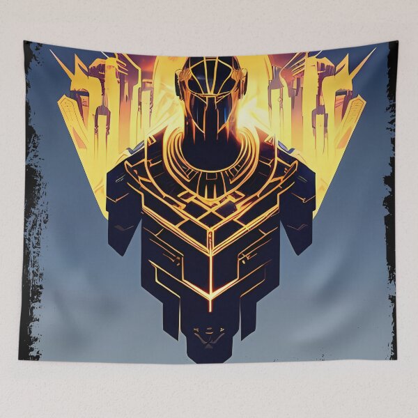 Item preview, Ra Egyptian Sun God Cyberpunk Sticker - Futuristic Design Featuring Ra, the Powerful Deity of Ancient Egypt in a Cyberpunk Style - Perfect for Laptops, Water Bottles, and More! designed and sold by Mytho Merch.