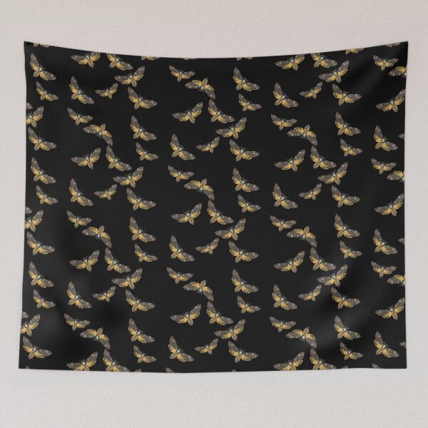 Item preview, Death's Head Moths Black designed and sold by Ashley Gagnon.