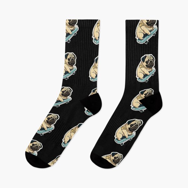 Item preview, Cool Dog Skateboarding Pug Skater Riding Board designed and sold by AnimalArtPhotos.