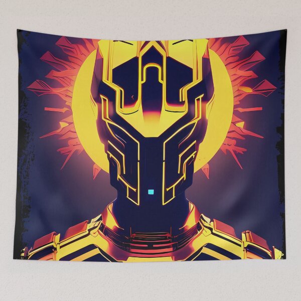 Item preview, Ra Egyptian Sun God Cyberpunk Sticker - Futuristic Design Featuring Ra, the Powerful Deity of Ancient Egypt in a Cyberpunk Style - Perfect for Laptops, Water Bottles, and More! designed and sold by Mytho Merch.