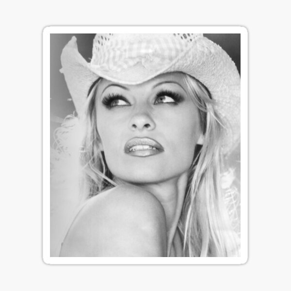Pamela Anderson black and white actor and star Sticker