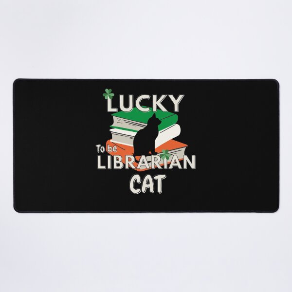 Item preview, Lucky to be a Librarian cat. designed and sold by sirilakk.