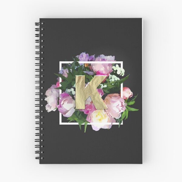 Artikelvorschau, K Initiale Monogramm Floral entworfen und verkauft von SoNifty.