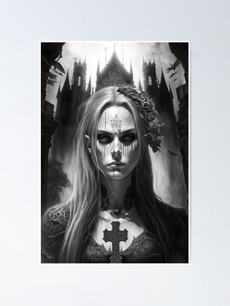 Gothic Art - Gothic Beauty Painting - Gothic Horror Artwork