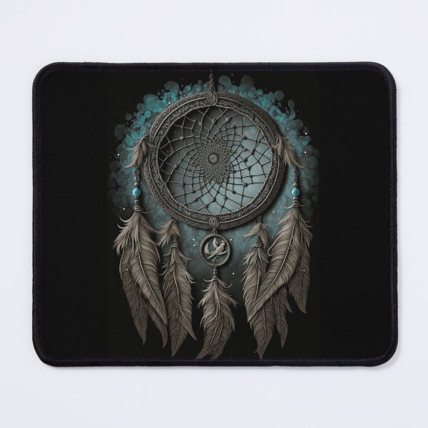 Item preview, Brown Dreamcatcher w/ Muted Turquoise Accents - Native American Spiritual Symbol Dream Protection designed and sold by Dragonstrom.