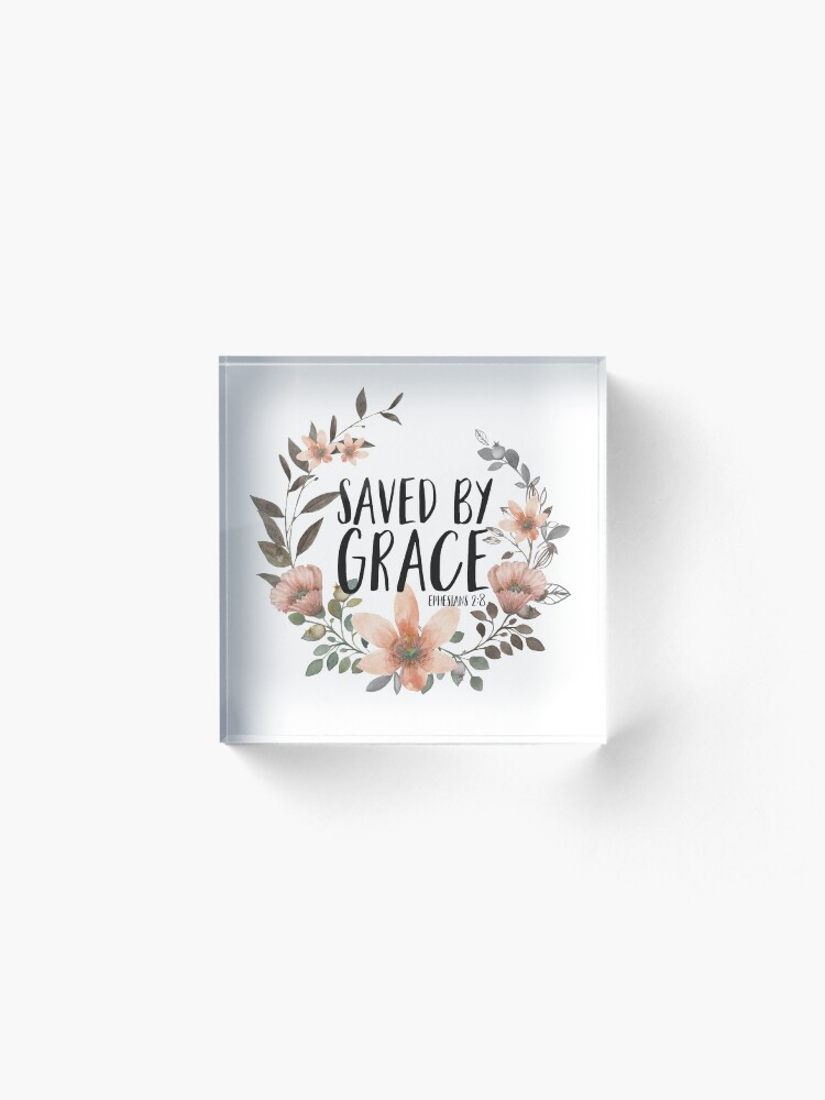 Alternate view of Saved By Grace Acrylic Block