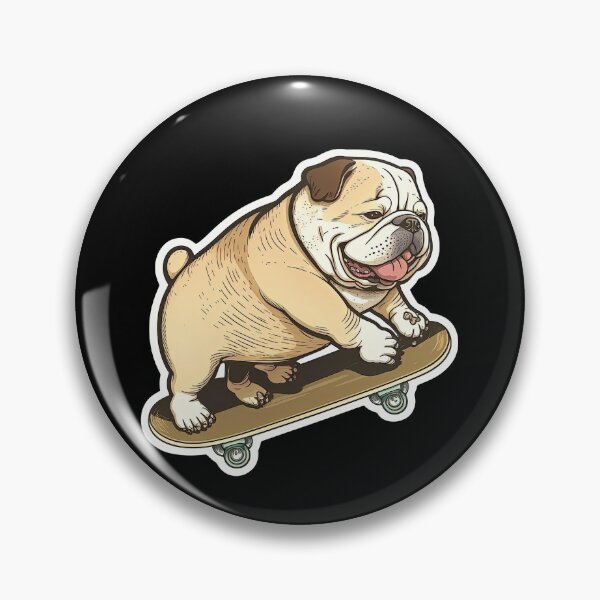 Item preview, Bulldog Skateboarding Dog Having Fun Kid's Design designed and sold by AnimalArtPhotos.