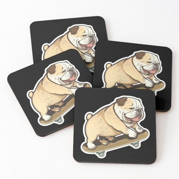 Item preview, Bulldog Skateboarding Dog Having Fun Kid's Design designed and sold by AnimalArtPhotos.