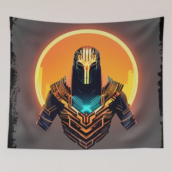 Item preview, Ra Egyptian Sun God Cyberpunk Sticker - Futuristic Design Featuring Ra, the Powerful Deity of Ancient Egypt in a Cyberpunk Style - Perfect for Laptops, Water Bottles, and More! designed and sold by Mytho Merch.