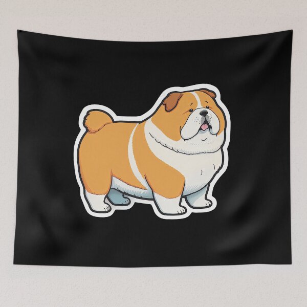 Item preview, Cute Funny Fat Dog Obese Pet Animal Fun designed and sold by AnimalArtPhotos.