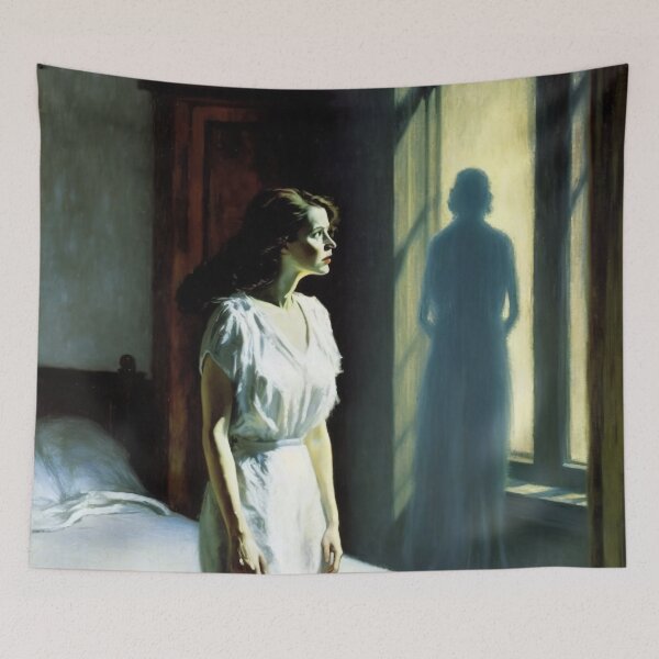 Item preview, Ghost at the window, vintage art designed and sold by Lonesomefolk.