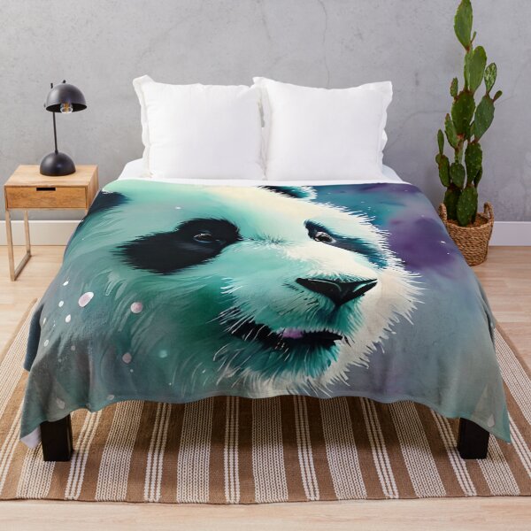 Item preview, Panda water painting with running colors and splashes all over designed and sold by clausbjoern.