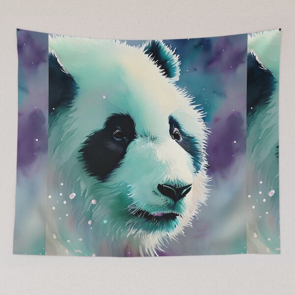 Item preview, Panda water painting with running colors and splashes all over designed and sold by clausbjoern.