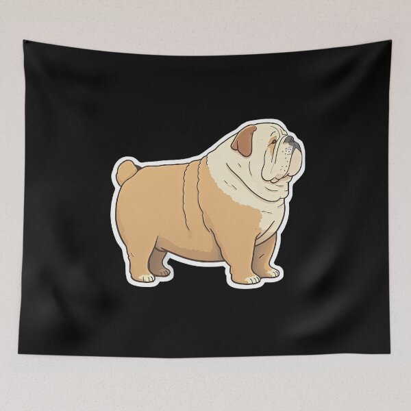 Item preview, Cute Funny Fat Bulldog Obese Pet Animal Fun designed and sold by AnimalArtPhotos.