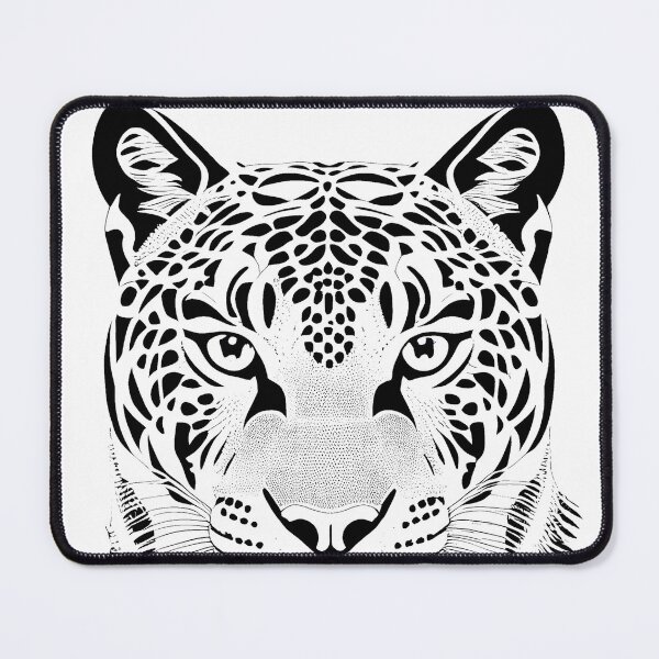 Item preview, Black and white art figure of a jaguar designed and sold by VTNStore.