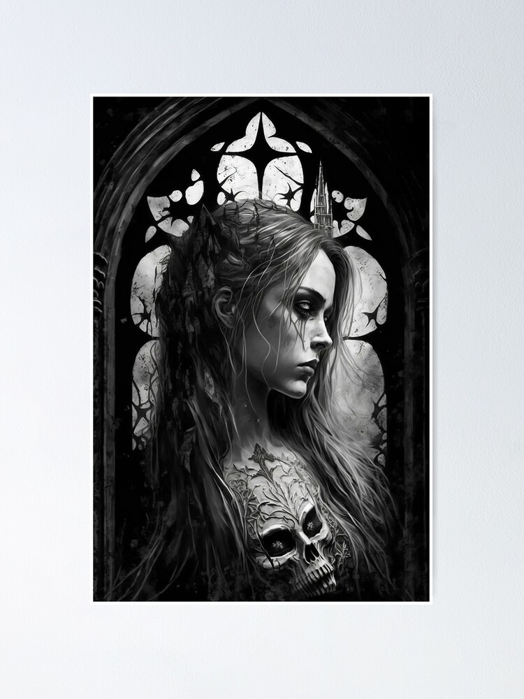 Gothic Art - Gothic Beauty Painting - Gothic Horror Artwork