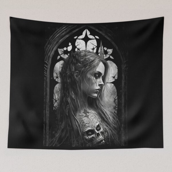 Item preview, Gothic Art - Gothic Beauty Painting - Gothic Horror Artwork  designed and sold by ZickDezine.