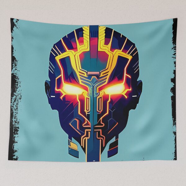 Item preview, Ra Egyptian Sun God Cyberpunk Sticker - Futuristic Design Featuring Ra, the Powerful Deity of Ancient Egypt in a Cyberpunk Style - Perfect for Laptops, Water Bottles, and More! designed and sold by Mytho Merch.