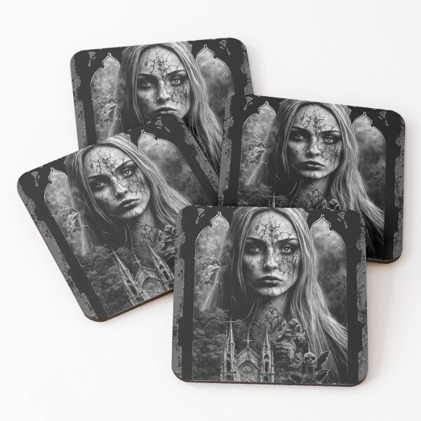Item preview, Gothic Art - Gothic Beauty Painting - Gothic Horror Artwork designed and sold by ZickDezine.