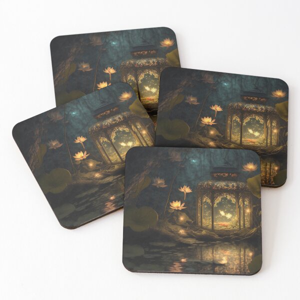 Item preview, Magical Glowing Lantern on a Pond of Lillypads designed and sold by Dragonstrom.