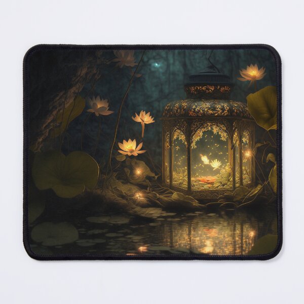 Item preview, Magical Glowing Lantern on a Pond of Lillypads designed and sold by Dragonstrom.