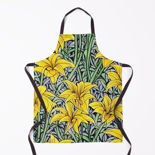 Item preview, Yellow lily pattern,lilies william morris style designed and sold by patterncrow.