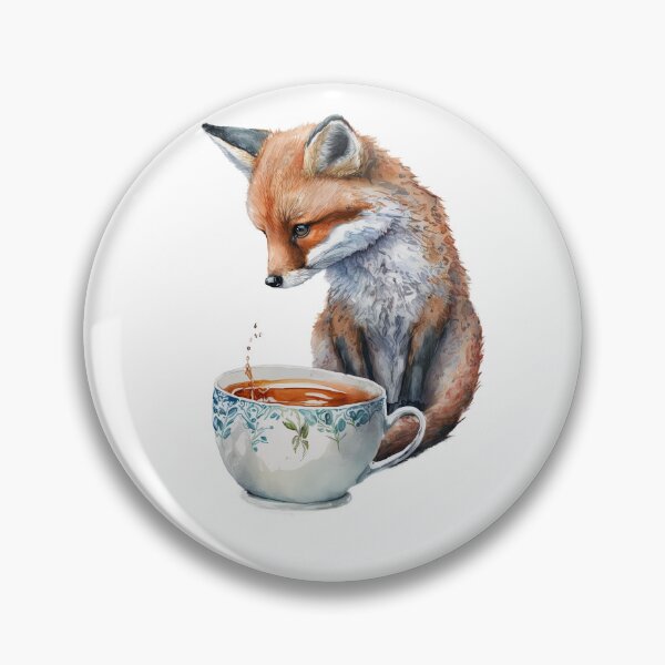 Item preview, Tea Time Fox designed and sold by mtperspective.