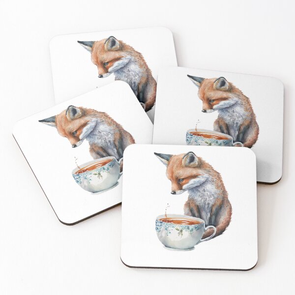Item preview, Tea Time Fox designed and sold by mtperspective.