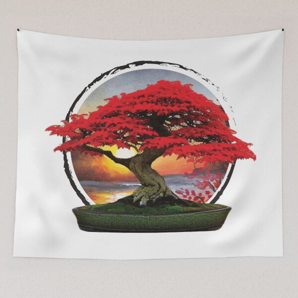Item preview, Bonsai tree with sunset designed and sold by piesdesignart.