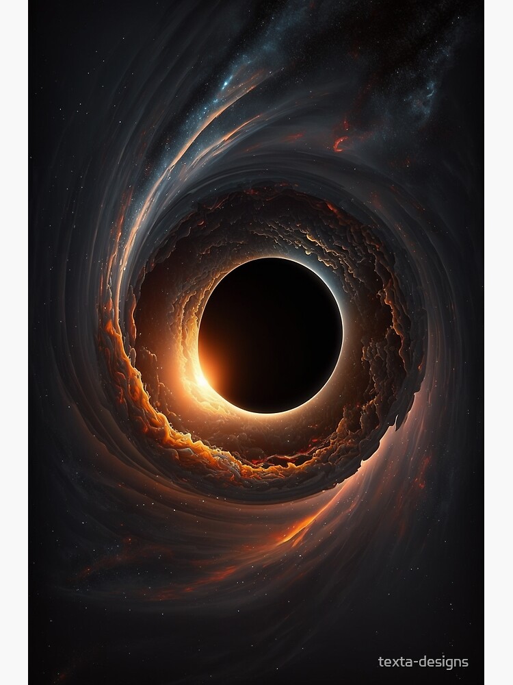 Black hole in space. Phone wallpaper • Ornamental