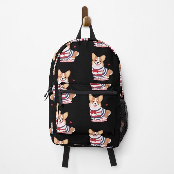 Item preview, Get Ready to Fall in Love Adorable Kawaii Corgi in a Striped Sweater and Red Bowtie is Here to Steal Your Heart! designed and sold by Akira Miyamoto.