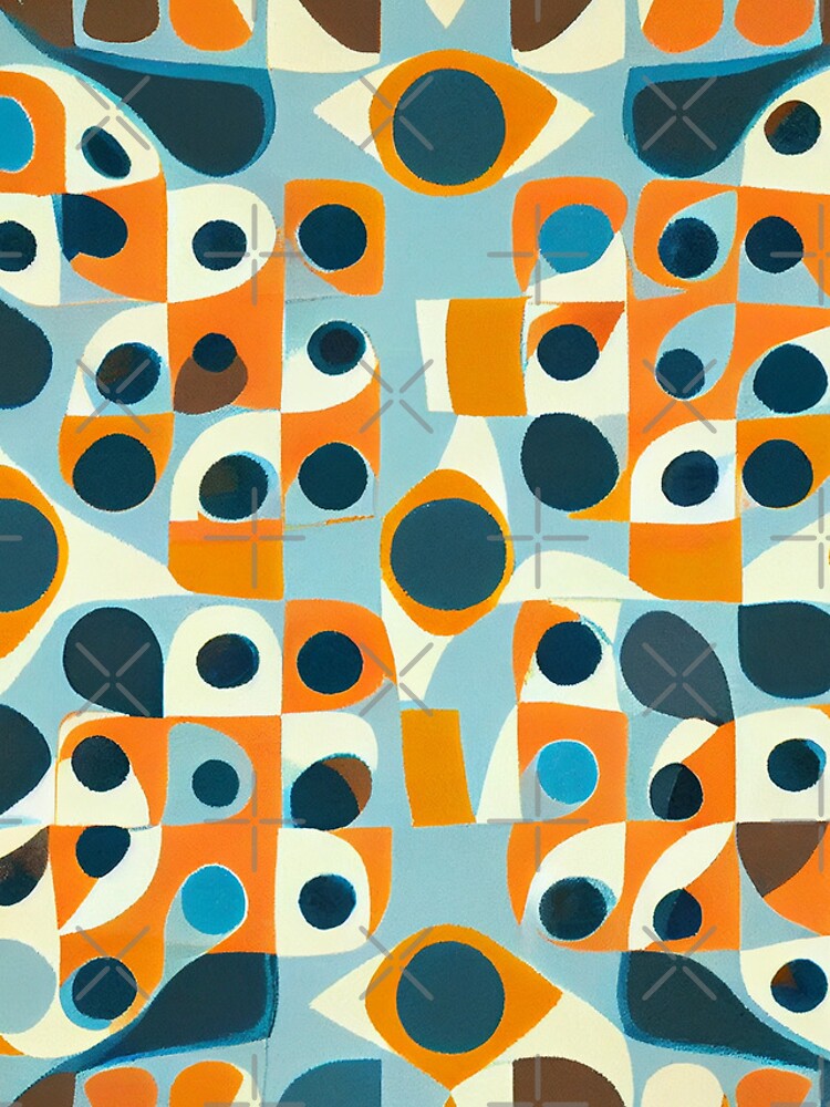 Imagen 4 de 4, Funda de iPhone con la obra Designer Square Vibrant Flat Midcentury Modern Pattern Digital Painting, diseñada y vendida por CodeAndColors.