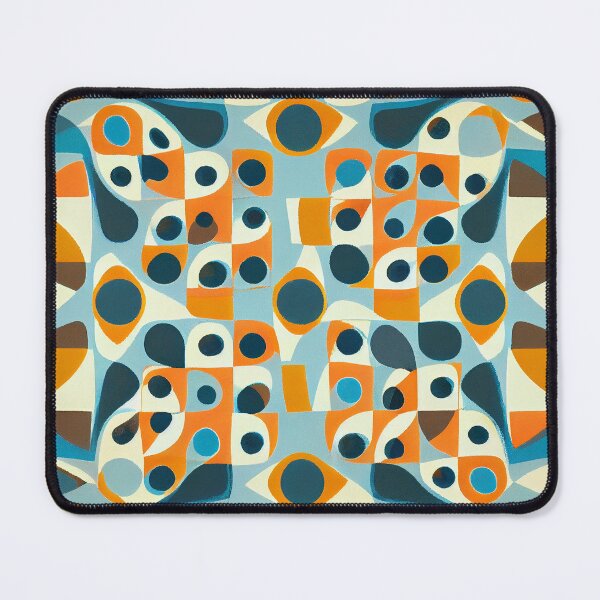 Artikelvorschau, Designer Square Vibrant Flat Midcentury Modern Pattern Digital Painting entworfen und verkauft von CodeAndColors.