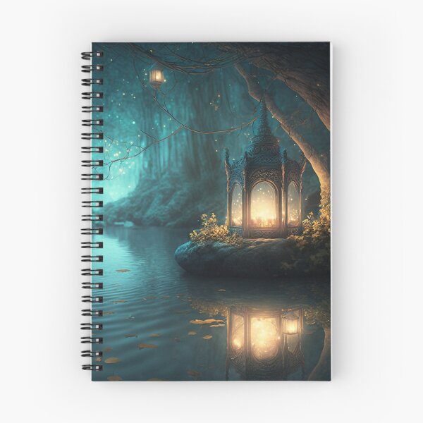 Item preview, Enchanted Lantern Illuminates Magical Pond in a Fairytale Forest designed and sold by Dragonstrom.