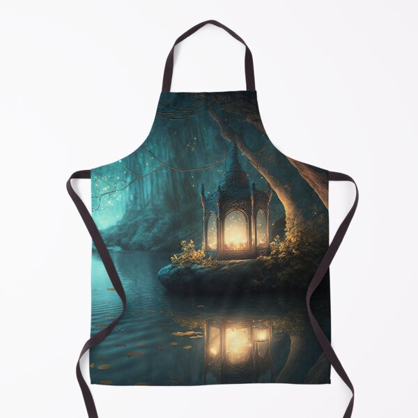 Item preview, Enchanted Lantern Illuminates Magical Pond in a Fairytale Forest designed and sold by Dragonstrom.