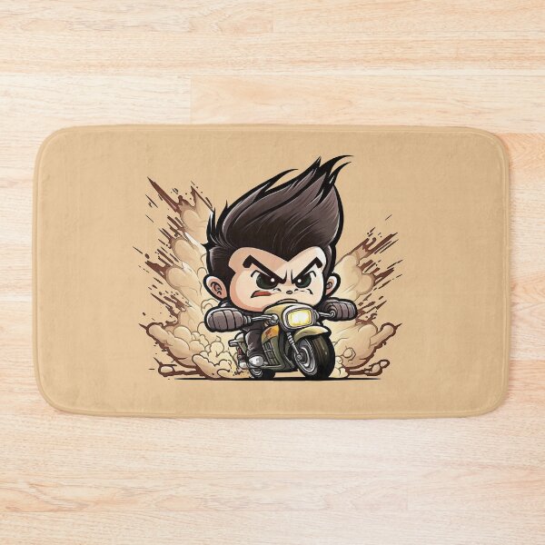 Item preview, Angry chibi biker speeding with his motorcycle designed and sold by Jarmo Piironen.