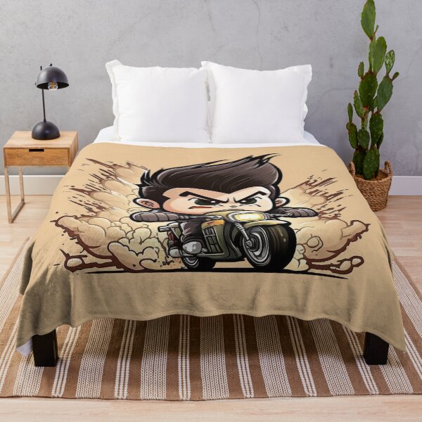 Item preview, Angry chibi biker speeding with his motorcycle designed and sold by Jarmo Piironen.