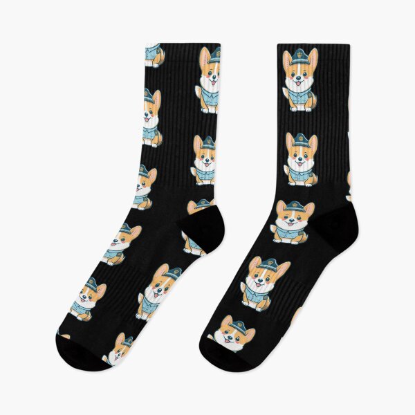 Item preview, From Paw Patrol to Paw-lice Patrol Adorable Kawaii Corgi Wears a Police Hat and Wins Hearts Everywhere! designed and sold by Akira Miyamoto.