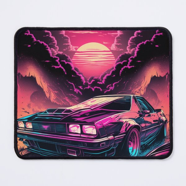 Item preview, Synthwave Sun Car designed and sold by Nightarcade.