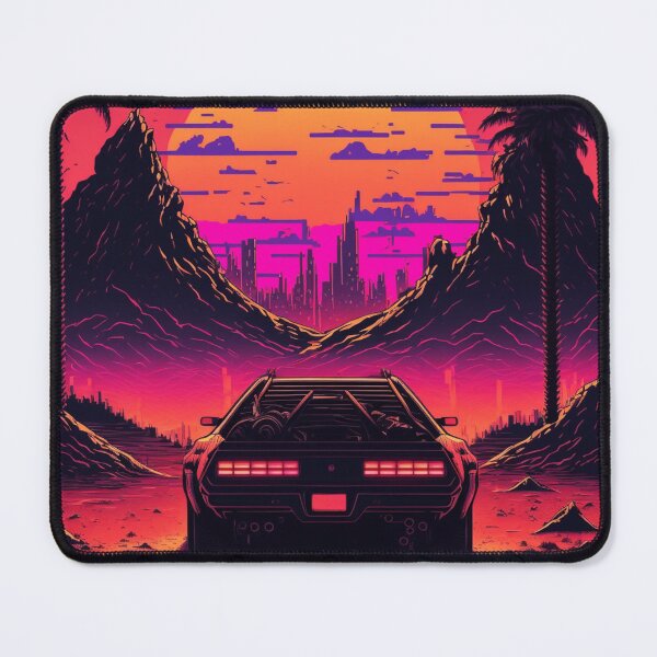 Item preview, Synthwave Sun DeLorean designed and sold by Nightarcade.