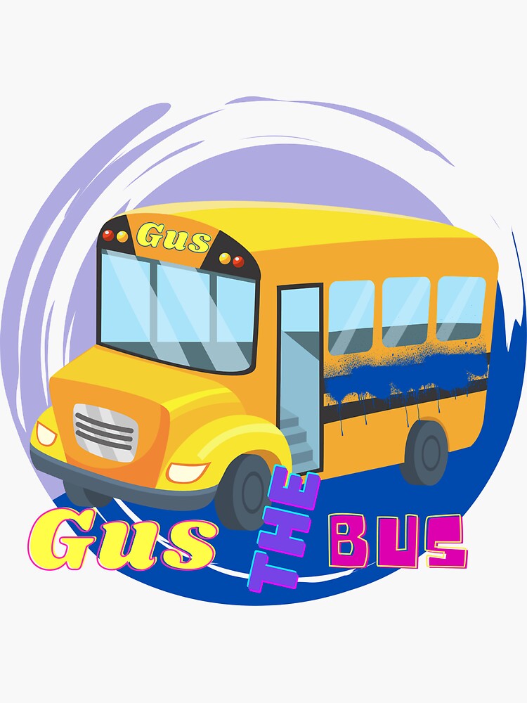Sticker for Sale mit Gus the Safety Bus Vintage & Sommer von SunFlyDesign