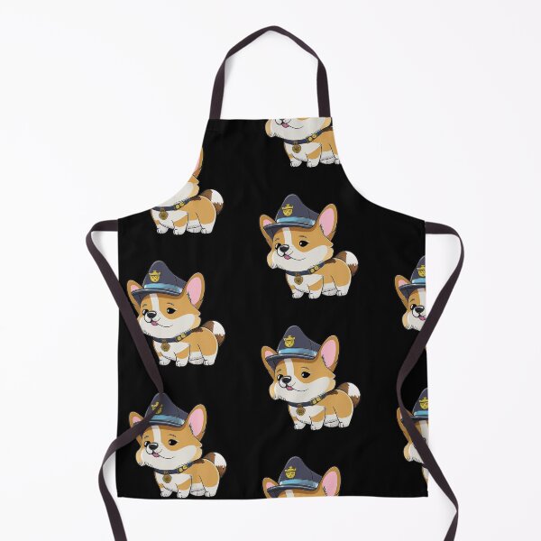 Item preview, Kawaii Happy Corgi Becomes a Hero in Blue Adorable Police Hat-Wearing Pup Steals Hearts Everywhere! designed and sold by Akira Miyamoto.