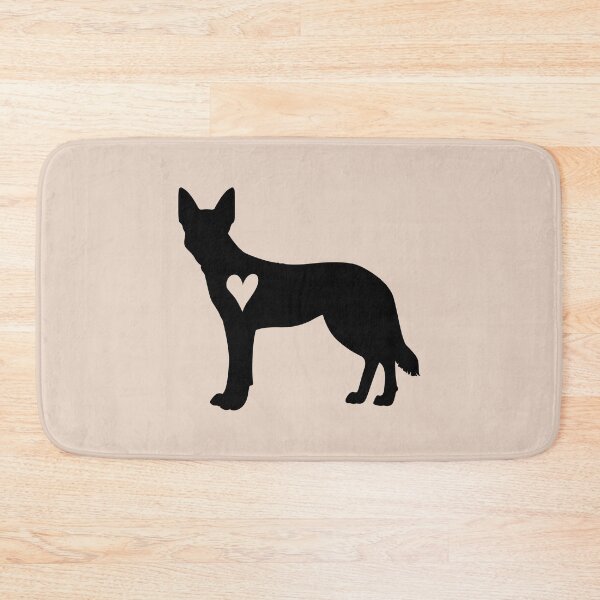 Item preview, Australian Kelpie Black Silhouette with Heart designed and sold by Omoozo.