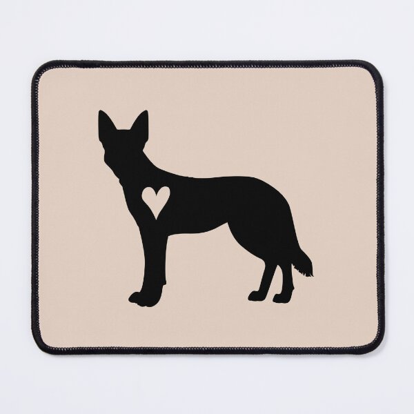 Item preview, Australian Kelpie Black Silhouette with Heart designed and sold by Omoozo.