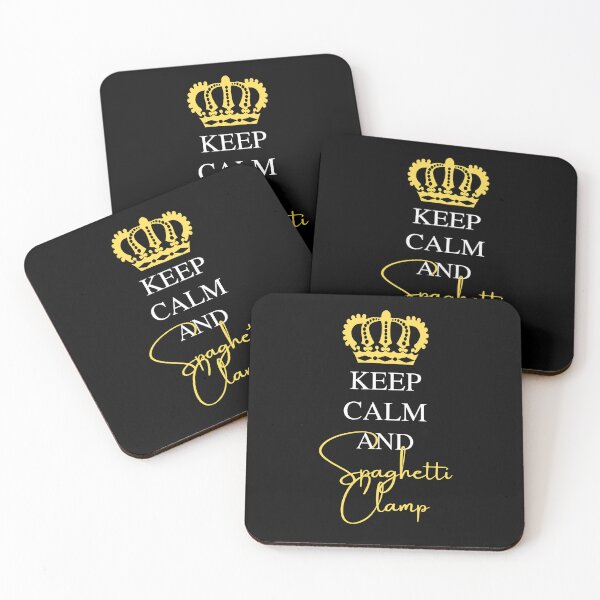 Item preview, keep calm and spaghetti clamp designed and sold by IHRArt.