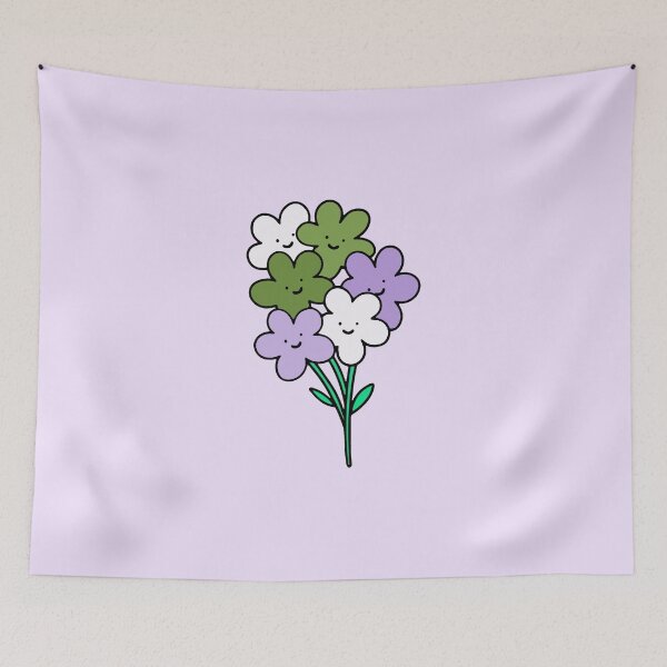 Item preview, Subtle Genderqueer Pride Flowers designed and sold by everything4eva.