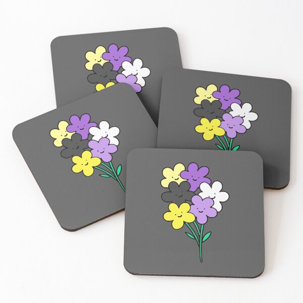 Item preview, Subtle Nonbinary Pride Flowers designed and sold by everything4eva.