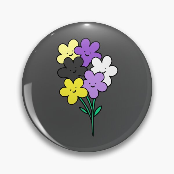 Item preview, Subtle Nonbinary Pride Flowers designed and sold by everything4eva.
